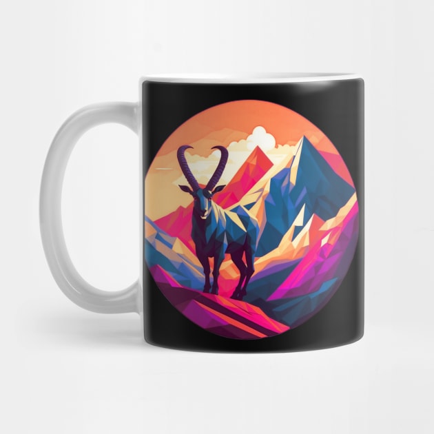 Geometric Mountain Ibex by Trip Tank